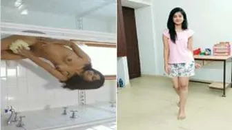 Desi Girl Dancing Naked And Bathing In Her Room Today