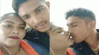 Caught My Village Bhabhi Kissing Devar Outdoors Behind The House