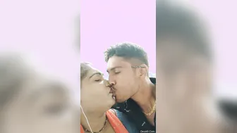 Caught My Village Bhabhi Kissing Devar Outdoors Behind The House