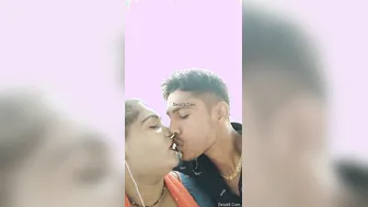 Caught My Village Bhabhi Kissing Devar Outdoors Behind The House