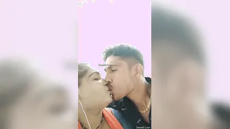 Caught My Village Bhabhi Kissing Devar Outdoors Behind The House