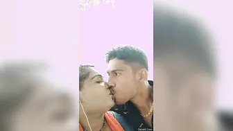 Caught My Village Bhabhi Kissing Devar Outdoors Behind The House