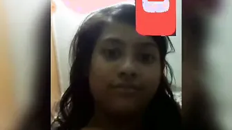 Cute GF Flashing Her Perky Tits On Video Call For Him