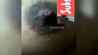Cute GF Flashing Her Perky Tits On Video Call For Him