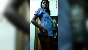 GF Stripping Off Her Shirt Exposing Tits And Pussy