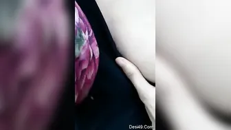 GF Letting Her Lover Squeeze Her Tits Outdoor In Village