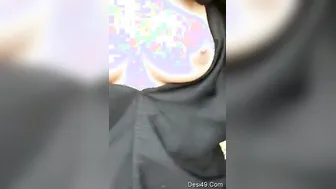 GF Letting Her Lover Squeeze Her Tits Outdoor In Village