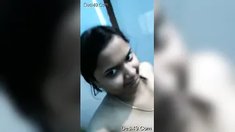 Desi GF Stripping Down Revealing Her Tits And Pussy Again