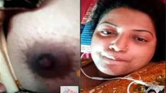 Married Bhabhi Showing Big Boobs To Lover On Video Call Sex