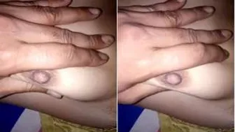 Married Wife Getting Her Boobs Squeezed Hard By Her Husband