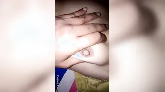 Married Wife Getting Her Boobs Squeezed Hard By Her Husband