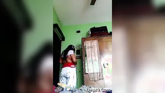 Catching My Desi GF Undressing In The Bedroom Today