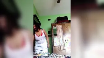 Catching My Desi GF Undressing In The Bedroom Today