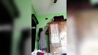 Catching My Desi GF Undressing In The Bedroom Today