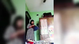 Catching My Desi GF Undressing In The Bedroom Today