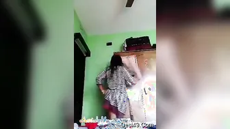 Catching My Desi GF Undressing In The Bedroom Today