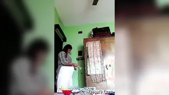 Catching My Desi GF Undressing In The Bedroom Today