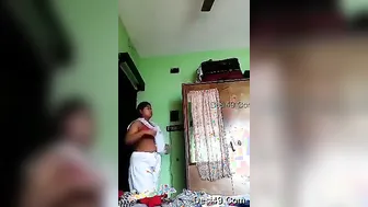 Catching My Desi GF Undressing In The Bedroom Today