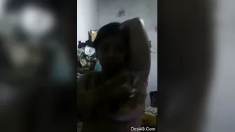Tamil Wife Removing Her Saree Showing Off Body To Her Lover