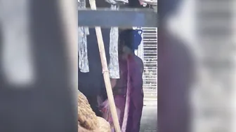 Neighbor Secretly Filming Aunty Changing Her Blouse Next Door
