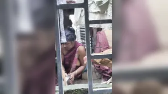Neighbor Secretly Filming Aunty Changing Her Blouse Next Door