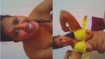 Shy Village Girl Getting Naked Revealing Her Perky Breasts