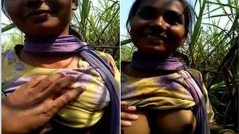 GF Showing Off Tits And Pussy While Boyfriend Gropes Her