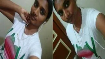 Tamil Babe Stripping On Video Call Showing Her Perky Tits Naked