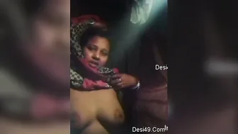 Village Bhabhi Stripping Naked Revealing Her Massive Boobs Alone