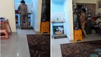 South Indian Bhabhi Posing Nude While Hubby Films Her Body