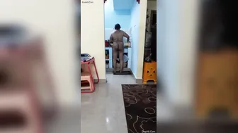 South Indian Bhabhi Posing Nude While Hubby Films Her Body