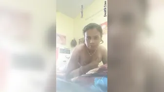 Naughty Bhabhi Revealing Her Bare Tits And Pussy To Lover