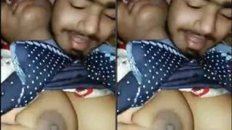 Boyfriend Squeezing His GF's Massive Boobs During Sex