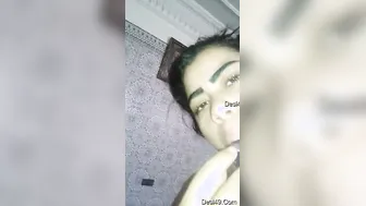 Horny Wife Pushing Lipstick Deep Inside Her Ass And Wet Pussy