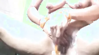 Shaving My Hairy Pussy Clean Before Bathing Caught On Camera