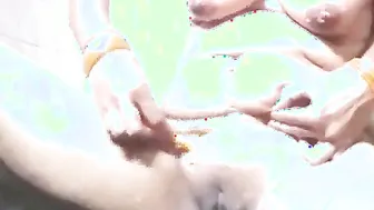 Shaving My Hairy Pussy Clean Before Bathing Caught On Camera