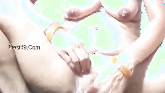 Shaving My Hairy Pussy Clean Before Bathing Caught On Camera