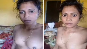 Village GF Exposing Her Brown Tits And Pussy For Me