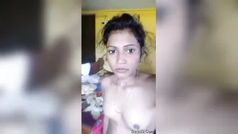 Village GF Exposing Her Brown Tits And Pussy For Me