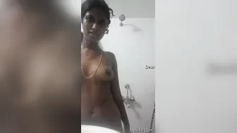 Innocent Looking Desi Babe Caught Bathing In Village Bathroom