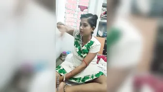 Naughty Bhabhi Getting Dressed After Fucking Her Lover Hard