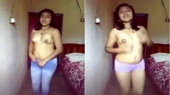Indian GF Stripping Off All Her Clothes For Boyfriend