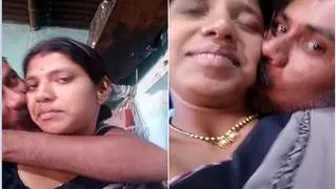 Desi Husband Squeezing His Wife's Soft Tits In Their Bedroom