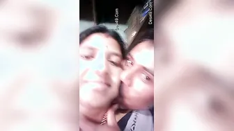 Desi Husband Squeezing His Wife's Soft Tits In Their Bedroom