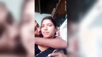 Desi Husband Squeezing His Wife's Soft Tits In Their Bedroom
