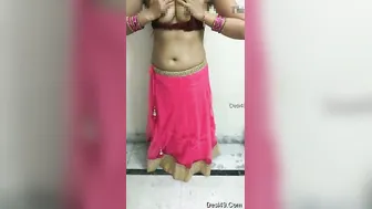 Curvy Indian Girl Flaunting Her Amazing Tits In Her Bedroom