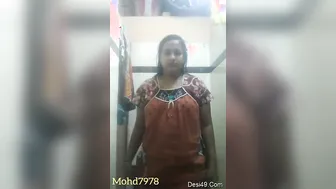 Married Bhabhi Stripping Down Revealing Her Body In Bedroom