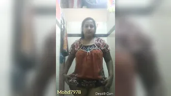 Married Bhabhi Stripping Down Revealing Her Body In Bedroom