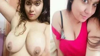 Desi GF Showing Off Her Huge Natural Tits For My Camera