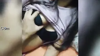 Boyfriend Squeezing My Soft Boobs Making Me Moan With Pleasure